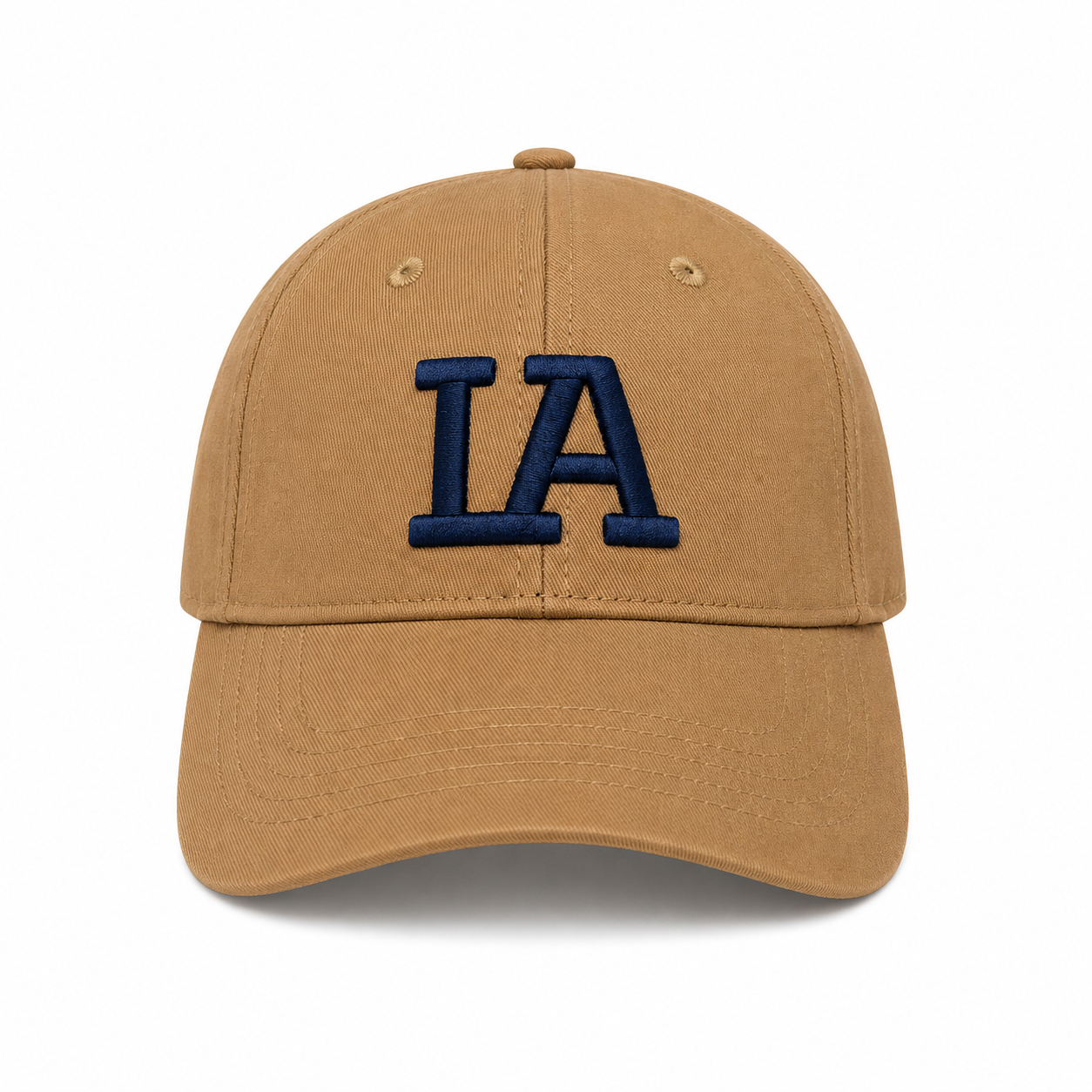 Bro&sis LA Embroidered Baseball Cap – Beige