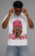 BRO&SIS Dream Chaser Oversized Box Fit Tee- White
