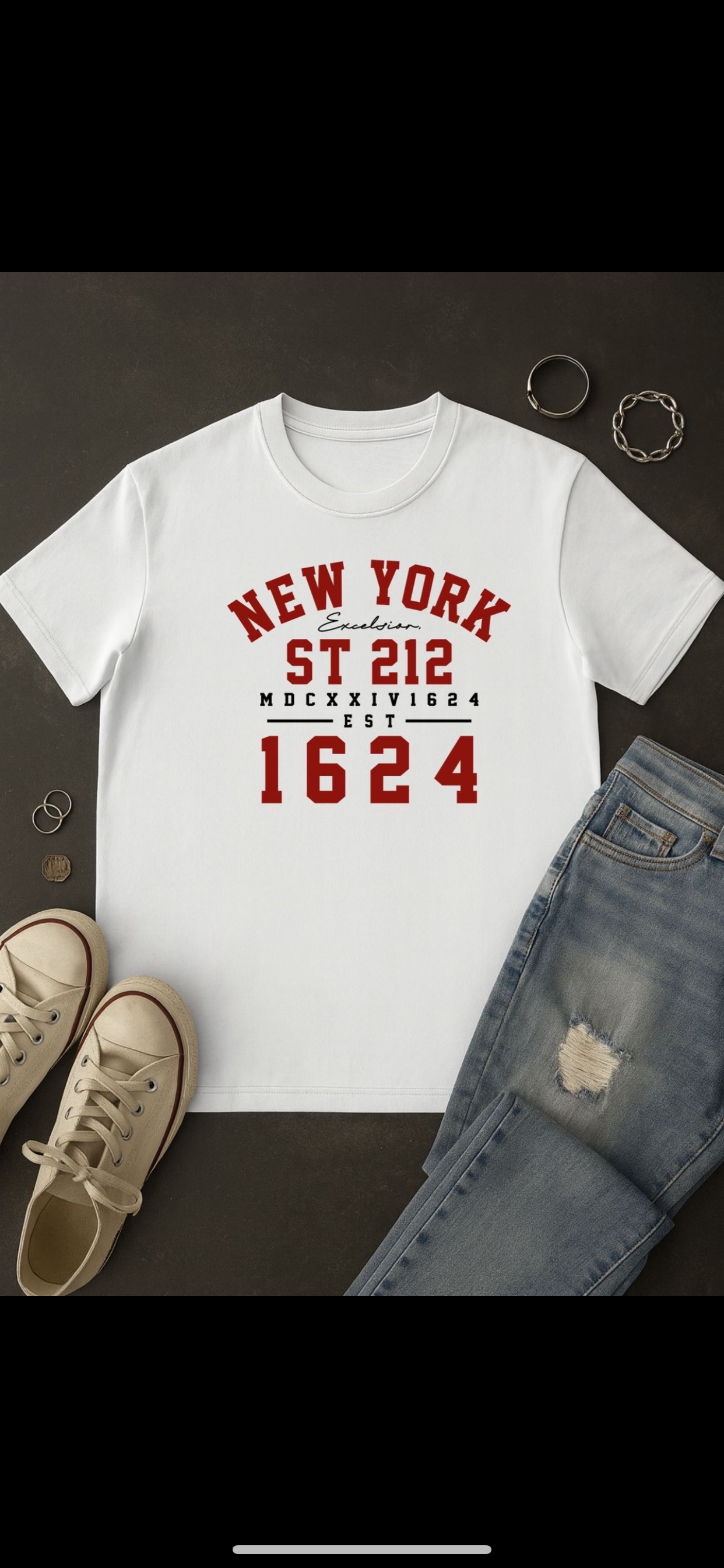 Bro&sis New York 1624 Oversized Box Fit T-Shirt – White