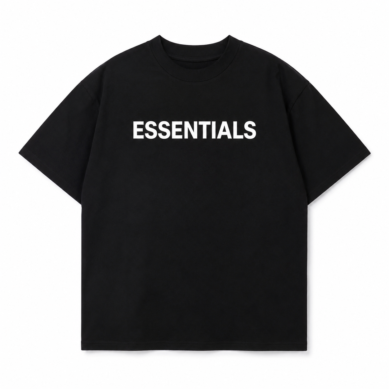 ESSENTIALS Regular Fit Heavyweight Cotton T-Shirt – Black for bro & sis
