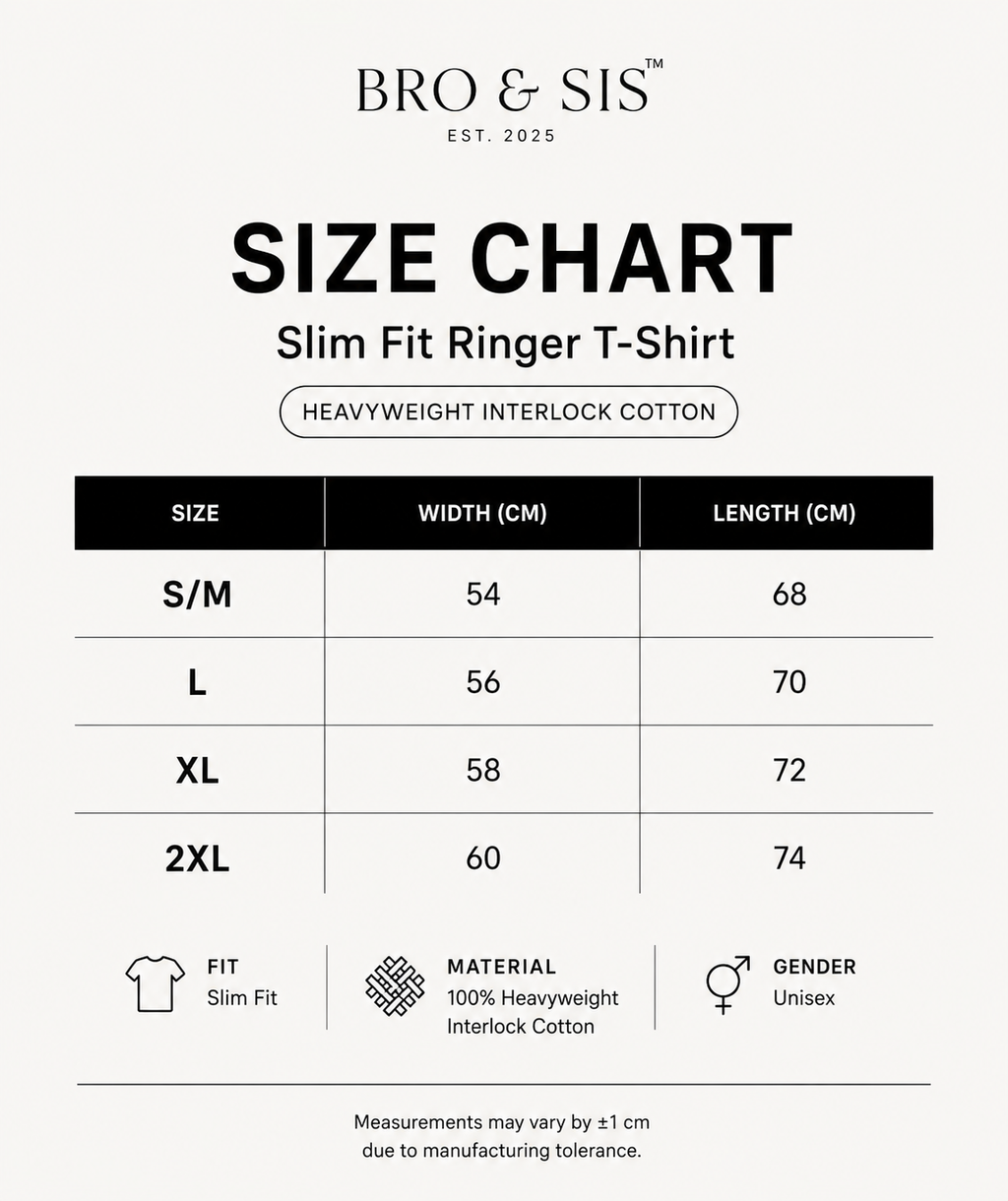 BRO & SIS™ Heavyweight Interlock Slim Fit Ringer T-Shirt – Burgundy