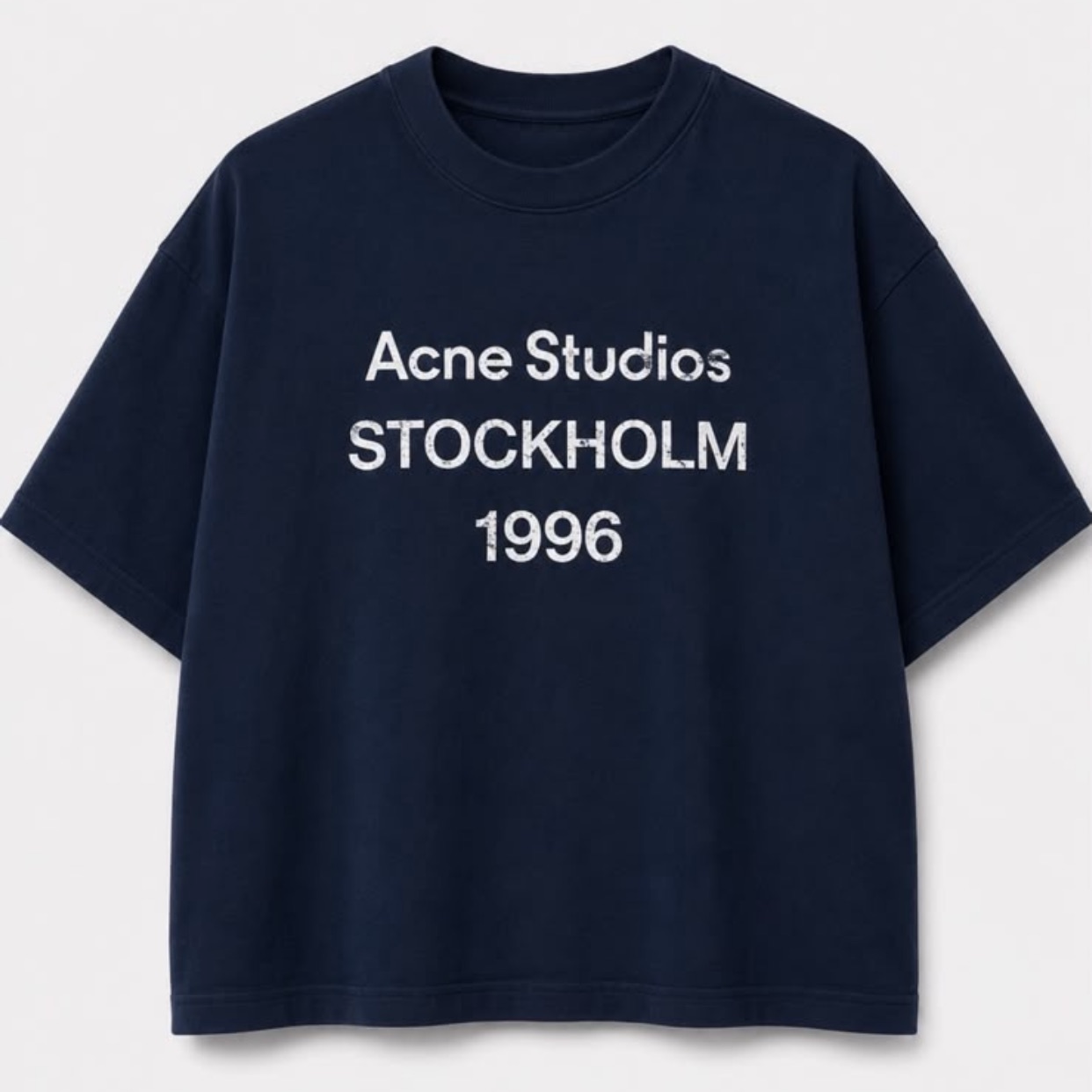 BRO & SIS Studio | Essential Logo Oversized Tee - Navy Blue for bro &sis