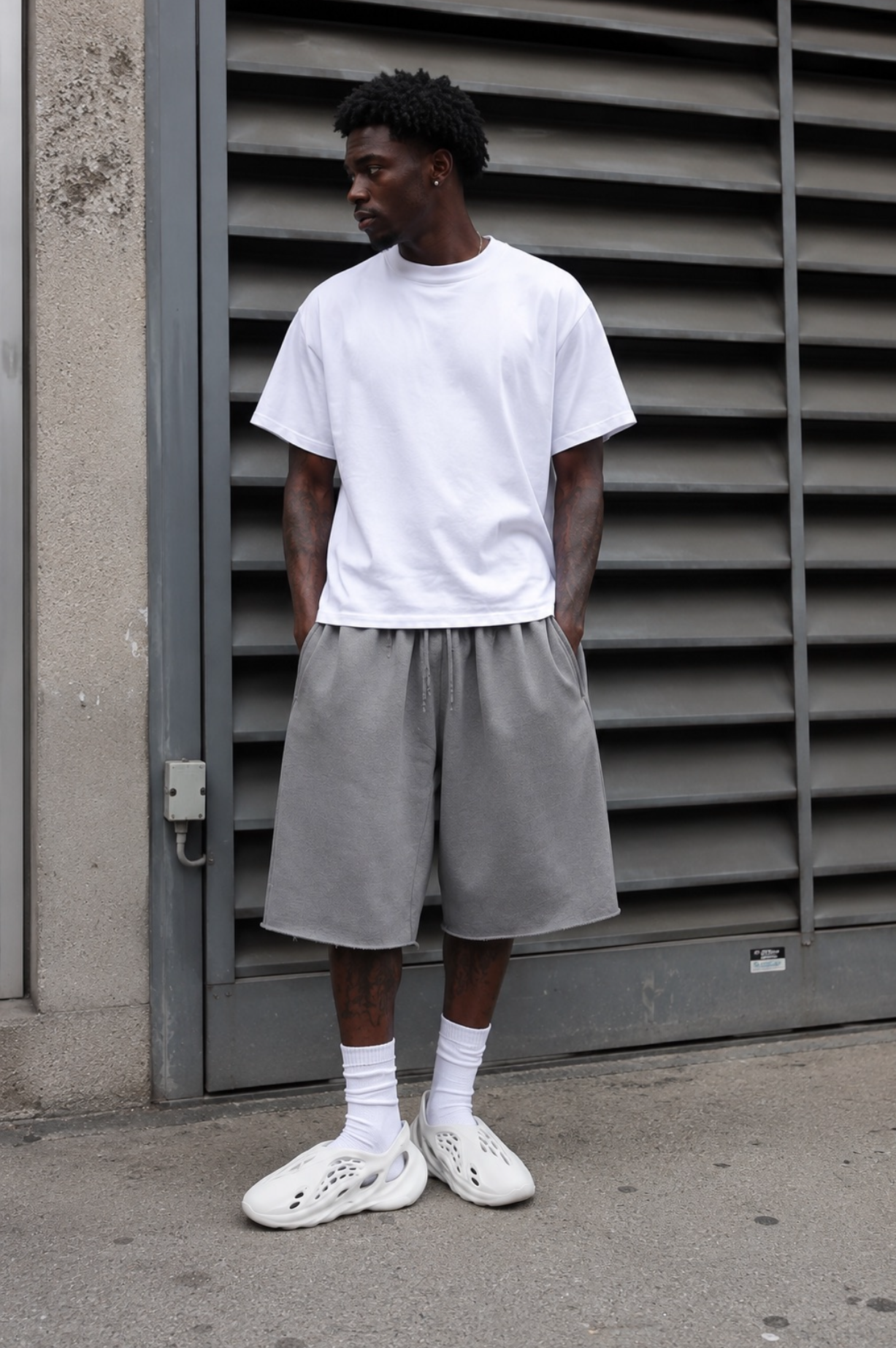 White Box Fit Oversized Heavywight T-shirt for bro & sis