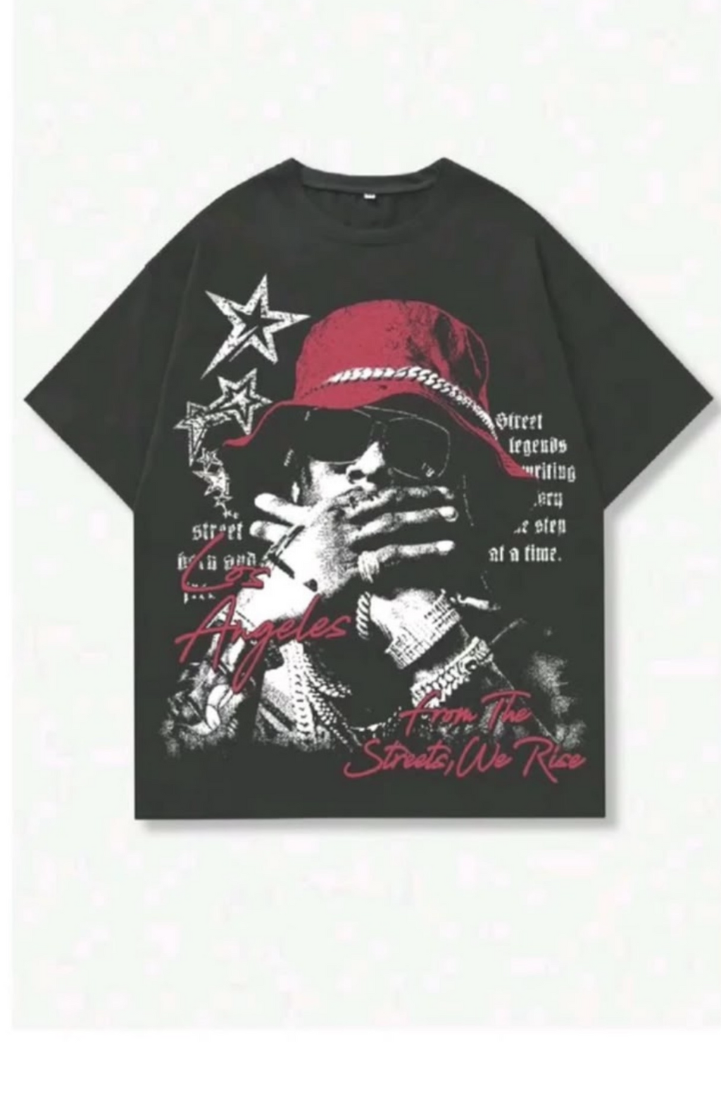 BRO&SIS LA Streets Oversized Box Fit Tee – Washed Black for Bro & Sis