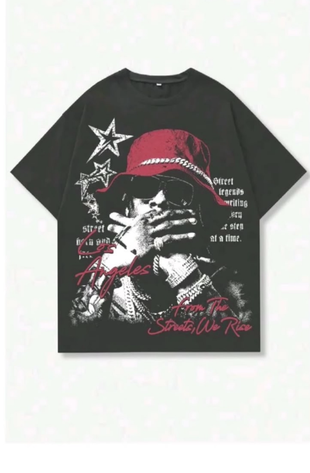 BRO&SIS LA Streets Oversized Box Fit Tee – Washed Black for Bro & Sis